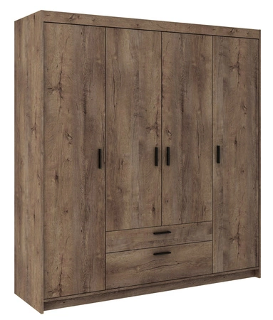 Kleiderschrank Rene 176 cm Eiche lefkas modernes Design und ABS beendet Kanten