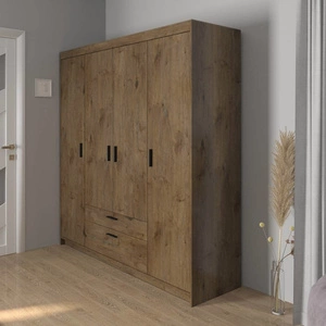 Kleiderschrank Rene 176 cm Eiche lefkas modernes Design und ABS beendet Kanten