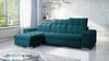 Ecksofa mit Schlaffunktion Luigi türkis links Ecksofa mit zwei Bettkästen Stoff mit interessanter Struktur