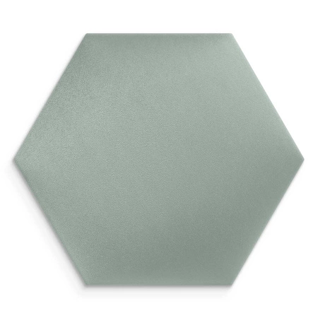 Gepolstertes Paneel Hexagon 40x35 cm mint stilvolle Wandpaneel Veloursstoff modische Dekoration jedes Interieur
