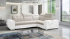 Ecksofa mit Schlaffunktion Luigi II beige / weiß rechtes Ecksofa mit Bettkasten für den täglichen Liegekomfort