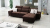 Ecksofa mit Schlaffunktion Elgin braunes Ecksofa rechts mit verstellbaren Kopfstützen praktische Schubladen in den Seiten des Möbels