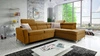 Ecksofa mit Schlaffunktion Rava III honigfarben rechts samtig komfortables Ecksofa mit verstellbaren Kopfstützen und Bettzeugbehälter