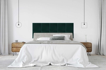 Polsterpaneel Quadra 30x30 cm türkis stylisches Wandpaneel quadratischer Veloursstoff modisches Finish für jede Einrichtung