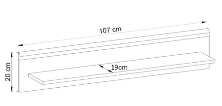 Primo Hängeschrank Eiche Riviera / weiß modernes Design Kante mit Spezialfurnier eingefasst leises Schließsystem