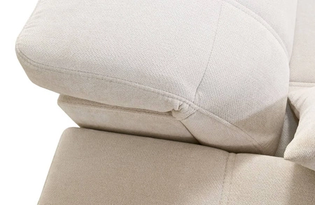 Ecksofa mit Schlaffunktion Penejos VI creme linke Seite stilvolles Ecksofa mit zwei Bettkästen strapazierfähiger Stoff