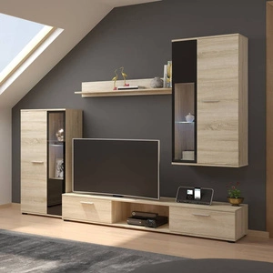 Senja Hängeschrank Eiche sonoma light modernes Design Steh- und Hängeregale aus Einscheiben-Sicherheitsglas