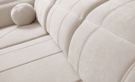 Ecksofa mit Schlaffunktion Cetara III grau links Ergonomisches Ecksofa mit verschiebbarer Rückenlehne und verstellbaren Kopfstützen