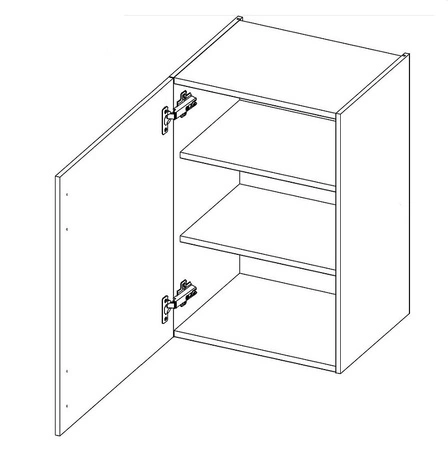 Nalo 50 G-72 1F wandhängender Küchenschrank, resistent gegen Dampf und hohe Temperaturen
