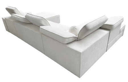 Ecksofa mit Schlaffunktion Viano VI hellgrau rechts Design-Ecksofa für moderne Einrichtungen zwei Container für Bettzeug