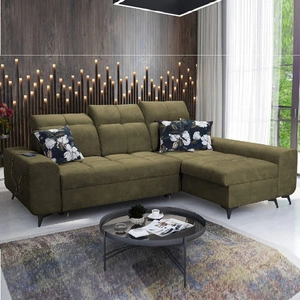 Buffalo Schlafsofa oliv rechts funktionelles und stilvolles Ecksofa mit Bettzeugcontainer