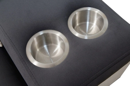 Ecksofa mit Schlaffunktion Elgin beige rechtsseitiges Ecksofa mit verstellbaren Kopfstützen praktische Schubladen in den Möbelseiten