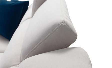 Ecksofa mit Schlaffunktion Kelly Sleek VI arctic blue linke Seite modernes Design Ecksofa für Wohnzimmer mit verstellbaren Kopfstützen