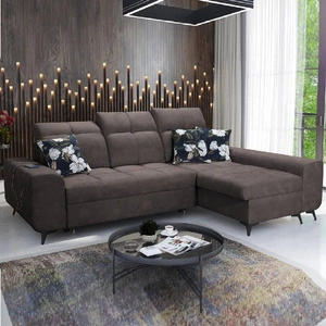 Ecksofa mit Schlaffunktion Büffelbraun rechte Ecke funktionelles und stilvolles Schlafsofa mit Bettzeugcontainer