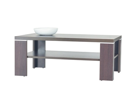 Couchtisch Achilles 68 cm Kastanie Wenge modernes Möbeldesign Kante des Couchtisches ist mit speziellem Furnier bearbeitet worden