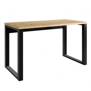 Maxi-Schreibtisch 130 cm artisan Eiche / schwarz stylischer Schreibtisch für Home-Office oder Jugendzimmer stabiles Untergestell im Loft-Stil