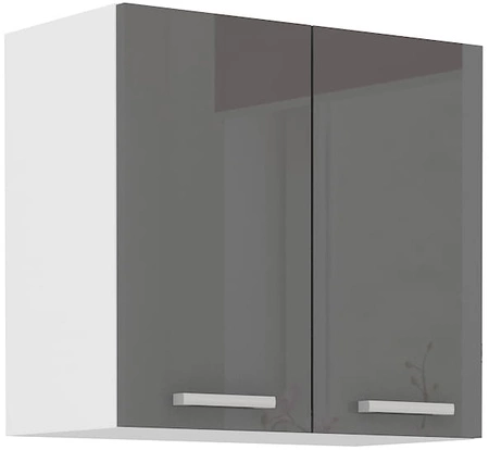 Sonia Küchenmöbel-Set 180 cm glänzende Fronten einzigartiger Stil des Schranks mit Vitrine gibt den Möbeln Leichtigkeit und Stil