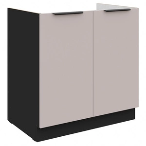 Küchenspülenschrank Tarraco 80 ZL 2F BB Metallkantengriffe feuchtigkeits- und beschädigungsbeständiger Schrank