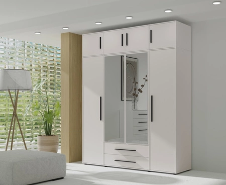 Garderobenerweiterung Maxione 198 cm weißer Funktionsschrank bietet mehr Stauraum für Kleidung, Schuhe und Accessoires