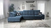 Ecksofa mit Schlaffunktion Buffalo XI blau linksseitig stilvolles Ecksofa mit drei Bettkästen Velourstoff