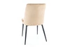 Kayla beige gepolsterter Stuhl moderner und funktioneller Esszimmerstuhl mit Metallbeinen