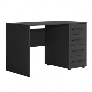 Maxione Schreibtisch 120 cm schwarz moderner Schreibtisch mit Schubladen universelles Design ideal für ein Jugendzimmer oder Büro