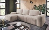 Ecksofa mit Schlaffunktion Bovec beige linke Seite stilvolles Ecksofa mit ergonomischer Form hydrophobem Stoff