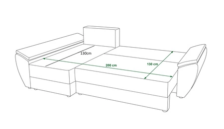 Ecksofa mit Schlaffunktion Fogu III Indisch rosa linkshändig stilvolles Ecksofa mit Armlehnen Container für Bettzeug Kordstoff
