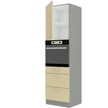 Einbaubackofen Sockel Karmen 60 DPS-210 3S 1F dampf- und hitzebeständiger Schrank mit Schubladen