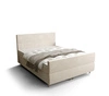 Boxspringbett Benet 140x200 Beige moderner skandinavischer Stil mit charakteristischem Kopfteil Kontinentale Bett