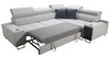 Ecksofa mit Schlaffunktion Dafni II heather / white velvet rechtes Ecksofa mit Bettzeugablage Vollauszug