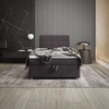 Boxspringbett Fresno 90x200 graphit im modernen skandinavischen Stil mit gepolstertem Kopfteil Bett mit Staukasten