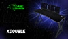 XDouble Gaming Desk schwarz funktionaler und ergonomischer Schreibtisch mit einer großen Platte, die von einer stabilen Metallstruktur getragen wird