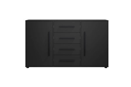 Schlafzimmermöbel-Set Maxione schwarz elegante und vielseitige Schlafzimmermöbel geschmackvolle schwarze Griffe hochwertige Verarbeitung