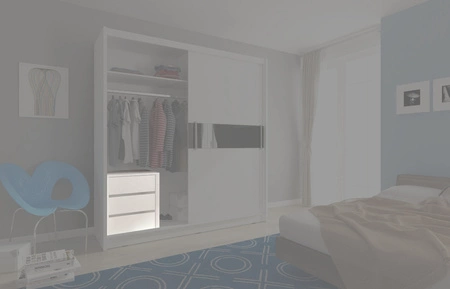 Schubladenelement Max weiß ideal für Schiebe- und Garderobenschränke