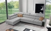 Ecksofa mit Schlaffunktion Bolmso XI grau linke Seite stilvolles Design Ecksofa mit Schublade und Bettzeugcontainer