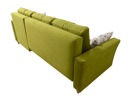 Ecksofa mit Schlaffunktion Topeka grün oliv rechtshändig stilvolles und modernes Design, das sich in jede Einrichtung einfügt