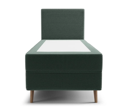 Boxspringbett Totti 80x200 grün stilvolles Bett mit Bettzeug Lagerung dreidimensionalen Stoff mit ausdrucksstarken Streifen