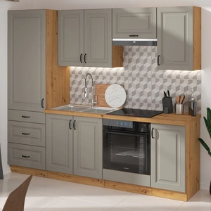 Delos Küchenmöbel-Set 240 cm Schränke sehen in skandinavischen klassischen und modernen Interieurs großartig aus