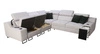 Ecksofa mit Schlaffunktion Alcamo III burgundy links funktionelles Ecksofa mit Schublade in der Seite zwei Behälter für Bettzeug