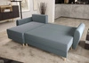Ecksofa mit Schlaffunktion Rovigo grau blau links elegantes Ecksofa in skandinavischer Form großes Bettzeugfach