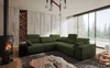 Ecksofa mit Schlaffunktion Tesalia III grün links bequemes Ecksofa mit verschiebbarer Rückenlehne zwei Container für Bettzeug