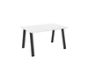 Malden Tisch 138x90 cm weiß/schwarz schlichte Form der Möbel mit stilvollen schwarzen Beinen im Loft-Stil angereichert auslaufsichere Platte