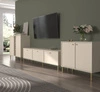 Möbel Kioto II beige stilvolles Design Wohnzimmer Möbel elegante Möbel von Metall goldenen Beinen subtilen Griffen unterstützt