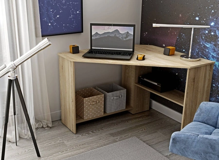 Rino Eckschreibtisch 80x80 cm Eiche sonoma stilvoll und funktionell für das Büro, Arbeitszimmer oder Jugendzimmer