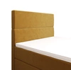 Boxspringbett Benet 100x200 Senfgelb im modernen skandinavischen Stil mit gepolstertem Kopf- und Fußteil Bett mit Staukasten