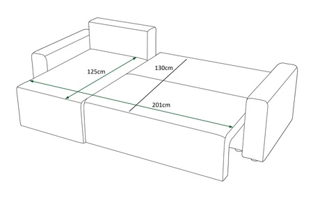 Ecksofa mit Schlaffunktion Brandon Bis hellbraun linke Ecke dreidimensionaler Stoff mit ausdrucksstarken Streifen Bettzeug Container