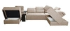Ecksofa mit Schlaffunktion Tesalia V beige links Komfort-Ecksofa mit Schublade und Schiebefunktion der Rückenlehne