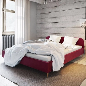 Ivrea 140x200 kastanienbraun gepolstertes Bett mit Kopfteil im modernen Stil ideal für Schlafzimmer
