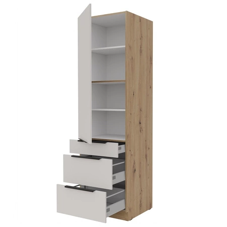 Soela 60 DKS-210 3S 1F Küchenschrank mit Schubladen Metallkantengriffe feuchtigkeits- und beschädigungsbeständiger Schrank